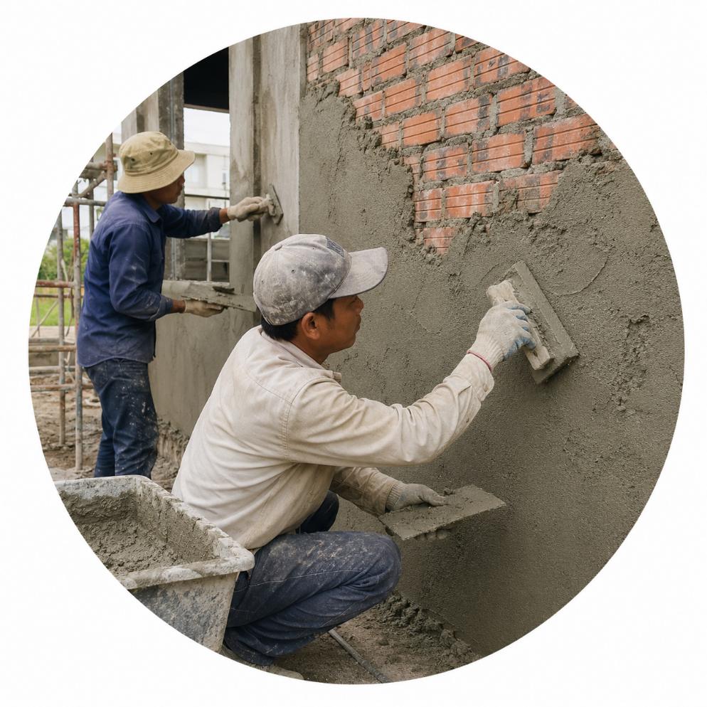 Xây tô và trát tường